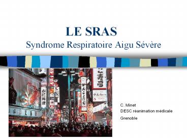 LE SRAS Syndrome Respiratoire Aigu S