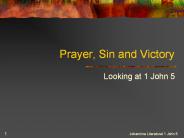 Prayer, Sin and Victory
