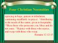 Four Christian Necessities PowerPoint PPT Presentation
