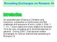 Revealing Exchanges on Romans 14 PowerPoint PPT Presentation