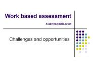 Work based assessment h.davies@shef.ac.uk