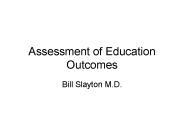 Assessment of Education Outcomes
