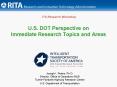 ITS Research Workshop U.S. DOT Perspective on Immediate Research Topics and Areas PowerPoint PPT Presentation