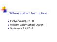 Differentiated Instruction PowerPoint PPT Presentation