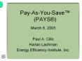 Pay-As-You-Save PowerPoint PPT Presentation