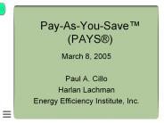 Pay-As-You-Save