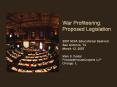 War Profiteering: Proposed Legislation  2007 NDIA Educational Seminar San Antonio, TX March 12, 2007  Mark S. Dostal PricewaterhouseCoopers LLP Chicago, IL PowerPoint PPT Presentation