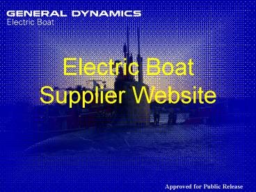 Electric Boat Supplier Website