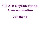 CT 310 Organizational Communication