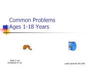 Common Problems Ages 1-18 Years