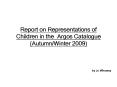 Report on Representations of Children in the Argos Catalogue (Autumn/Winter 2009) PowerPoint PPT Presentation