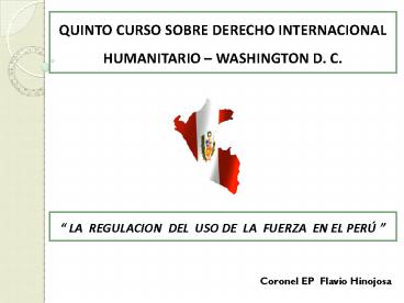 QUINTO CURSO SOBRE DERECHO INTERNACIONAL HUMANITARIO 