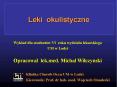 Leki okulistyczne PowerPoint PPT Presentation