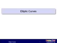 Elliptic Curves