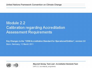 Module 2.2 Calibration regarding Accreditation Assessment Requirements