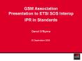 GSM Association Presentation to ETSI SOS Interop PowerPoint PPT Presentation