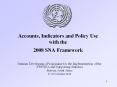 Accounts, Indicators and Policy Use with the 2008 SNA Framework PowerPoint PPT Presentation