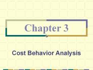Cost Behavior Analysis