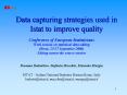 Data capturing strategies used in Istat to improve quality PowerPoint PPT Presentation
