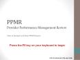 PPMR Provider Performance Management Review PowerPoint PPT Presentation