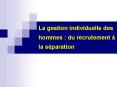 La gestion individuelle des hommes : du recrutement  PowerPoint PPT Presentation