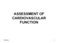 ASSESSMENT OF CARDIOVASCULAR FUNCTION PowerPoint PPT Presentation