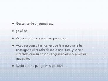 Gestante de 15 semanas.