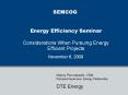 Energy Efficiency Seminar Considerations When Pursuing Energy Efficient Projects PowerPoint PPT Presentation