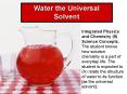 Integrated Physics and Chemistry (9) Science Concepts. The student knows how solution PowerPoint PPT Presentation