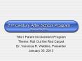 Title I Parent Involvement Program PowerPoint PPT Presentation