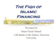 The Fiqh of Islamic Financing