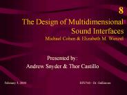 The Design of Multidimensional Sound Interfaces Michael Cohen