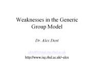 Weaknesses in the Generic Group Model