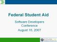 Federal Student Aid PowerPoint PPT Presentation