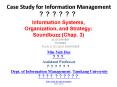 Case Study for Information Management ?????? PowerPoint PPT Presentation