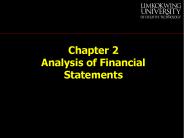 Chapter 2 Analysis of Financial Statements
