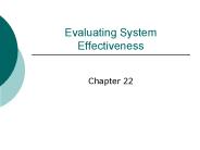 Evaluating System Effectiveness