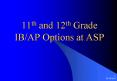 11th and 12th Grade IB/AP Options at ASP PowerPoint PPT Presentation