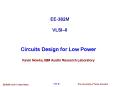 Circuits Design for Low Power PowerPoint PPT Presentation