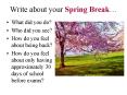 Write about your Spring Break PowerPoint PPT Presentation
