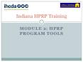 Module 2: HPRP Program toolS PowerPoint PPT Presentation