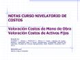 NOTAS CURSO NIVELATORIO DE COSTOS Valoraci PowerPoint PPT Presentation