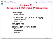 Lecture 11: Debugging