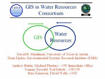 GIS in Water Resources Consortium