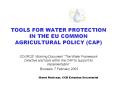 TOOLS FOR WATER PROTECTION IN THE EU COMMON AGRICULTURAL POLICY (CAP) PowerPoint PPT Presentation