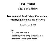 The ISO STANDARD 22000