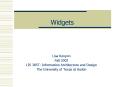 Widgets PowerPoint PPT Presentation