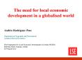 The need for local economic development in a globalised world PowerPoint PPT Presentation