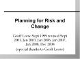 Planning for Risk and Change PowerPoint PPT Presentation