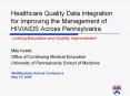 Healthcare Quality Data Integration for Improving the Management of HIV/AIDS Across Pennsylvania PowerPoint PPT Presentation